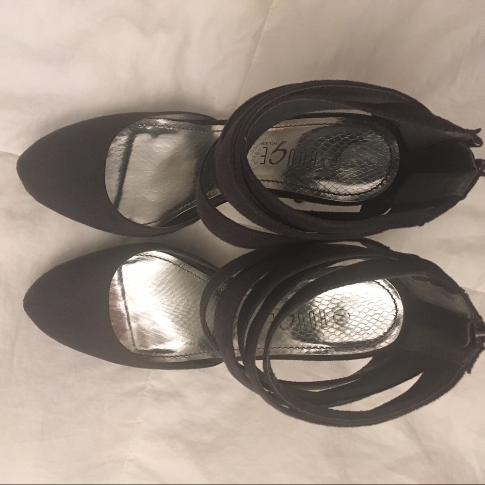 Rouge gray grey suede heels - Picture 8 of 9